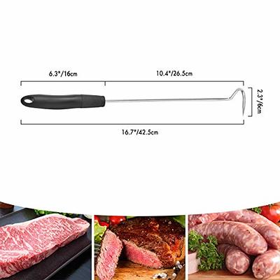 Skyflame 17-inch Food Flipper, Stainless Steel BBQ Meat Turner Hook for  Turning Bacon Steak Meat Vegetables Sausage Fish and More - Replaces Grill  Spatula Tongs & BBQ Fork - Yahoo Shopping