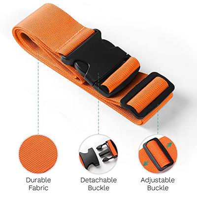 2 Pcs Luggage Suitcase Straps Set,travel Accessories Thickened Luggage Belt  With Quick Release Buckle,adjustable Orange Travel Luggage Straps For Suit