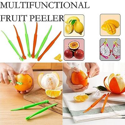 Orange Fruit Citrus Peeler Tool - 8 Pcs Plastic Easy Open Lemon