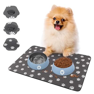 Pet Feeding Mat-Absorbent Quick Dry Dog Mat for Food and Water Bowl-No  Stains Easy Clean Dog Water Dispenser Mat-Dog Accessories-Cat Dog