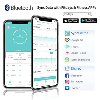 Scales for Body Weight and Fat, Lescale Large Display Weight Scale, High  Accurate Body Fat Scale Digital Bluetooth Bathroom Scale for BMI Heart  Rate, 15 Body Composition Analyzer Sync with Fitness App