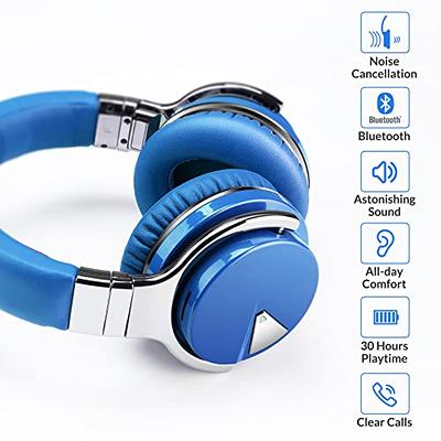 E7 Active Noise Cancelling Headphones Wireless Bluetooth Headphones with  Rich Bass, Wireless Headphones with Clear Calls, Bluetooth 5.0, 30 Hours