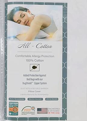 100% Egyptian Cotton Pillow Protectors Set of 4, 600 Thread Count Standard  Size Bed Pillow Cases with Zipper, Cooling Pillow Cases Quiet and