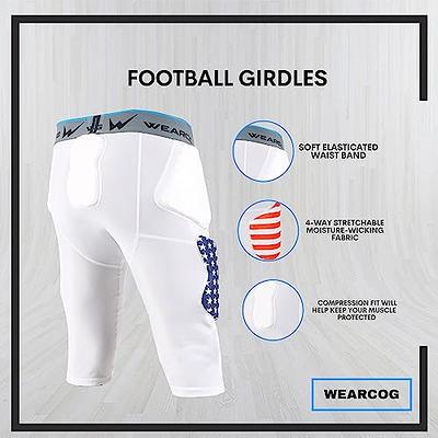  Wearcog Adult Football Girdle for Men, 7 Padded