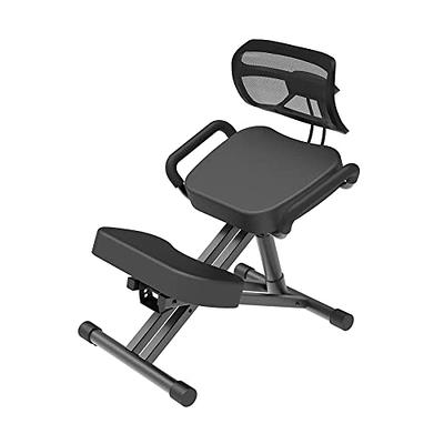 SOMEET Kneeling Chair Ergonomic with Back Support, Ergonomic Kneeling Chair  with Brake and Smooth Gliding Casters, Adjustable Stool for Home and