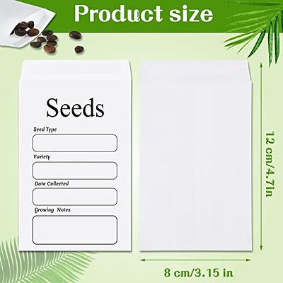 100Pcs Seed Packets Envelopes, Resealable Self Sealing Seed Storage  Organizers Seed Saving Envelopes, Garden Seed Pocket Bags Organization  Binder Seed
