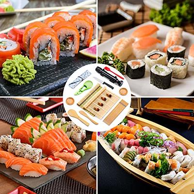 Sushi Making Kit, 2 Bamboo Sushi Mats and 1 Professional Sushi Bazooka Rice  Roller, 2 Pairs of Bamboo Chopsticks, Avocado Slicer Holder Paddle