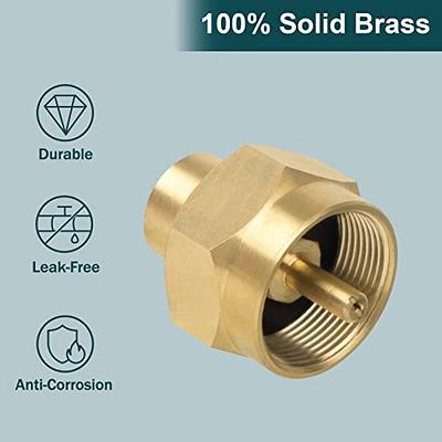 GASPRO Propane Refill Adapter LP Gas Cylinder Tank Coupler-Fits QCC1/Type1  Propane Tank and 1 LB Throwaway Disposable Cylinder-100% Solid Brass