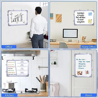 WALGLASS Magnetic White Board 20 x 30 Dry Erase White Board for Wall,  Hanging Whiteboard with Silver Aluminium Frame for Home, School, Office,  Kitchen - Yahoo Shopping