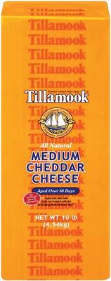 Tillamook Shredded Medium White Cheddar Cheese 5 lb. Bag - 4/Case