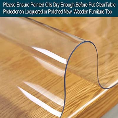 Premium PVC Desk Protector Pad, Heat Resistant Durable Frosted Desk Mat,  Clear Table Cover Protector, Rectangle Table Protector Mat for Dining  Table