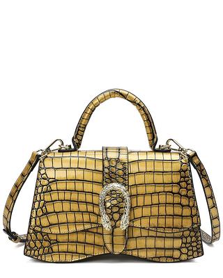 Tiffany & Fred, Bags, Tiffany Fred Alligatorembossed Perforated Leather  Top Handle Satchel