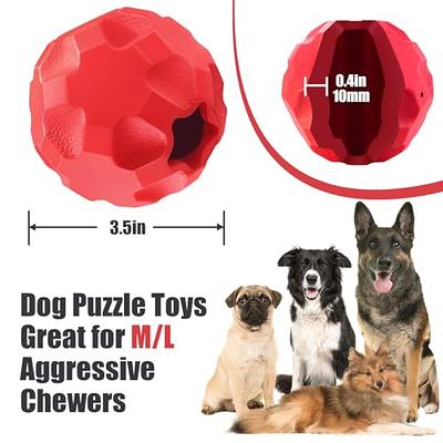 Dog Toys Leakage Ball Dog Balls Dog Toys For Aggressive Chewers Large Breed,  Nearly Indestructible Squeaky Dog Chew Toys For Large Dogs, Natural Rubbe
