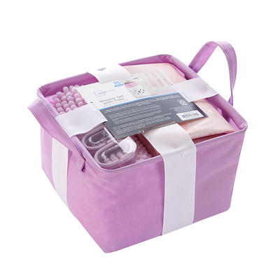 mDesign Plastic Shower Caddy Storage Organizer Utility Tote - Rose Pink /Satin