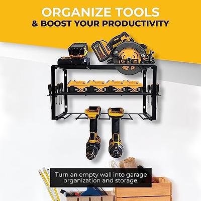 Costway 2 in. H x 17 in. W x 8.5 in. D Carbon Steel Power Tool Organizer  4-Slot Drill Holder Wall Mounted Storage Rack TA10012 - The Home Depot