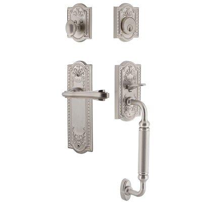 BESTTEN Modern Handleset, Front Door Handle with Single Cylinder