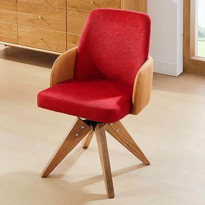 Art Leon Modern Home Office Swivel Arm Accent Chair with Wood Legs