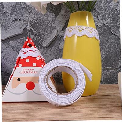 EXCEART 2pcs White Floral Tape White Washi Tape Gift Tags Sticker