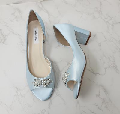 Light Blue High Heeled Ankle Platform Sole Bridal Shoes Baby - Etsy | Blue  high heels, Light blue high heels, Light blue shoes