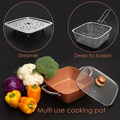 Moss & Stone 6 Piece Nonstick Cookware Set, Aluminum Pots and Pans,  Induction Cookware Pots and