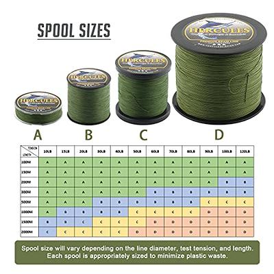 HERCULES 30 lb Test Strong PE Weave Braided Fishing Line Saltwater Floating  Line