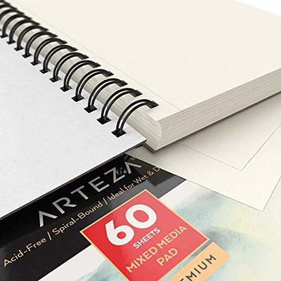 Arteza Mixed Media Sketchbooks, Pack of 3, 5.5 x 8.5 Inches, 60-Sheet  Drawing Pads with 110lb Paper, Spiral-Bound, Art Supplies for Wet and Dry  Media - Yahoo Shopping