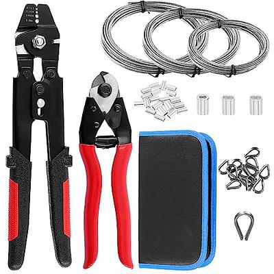 Glarks Up to 2.2mm Wire Rope Crimping Tool Wire Rope Swager Crimper Fi
