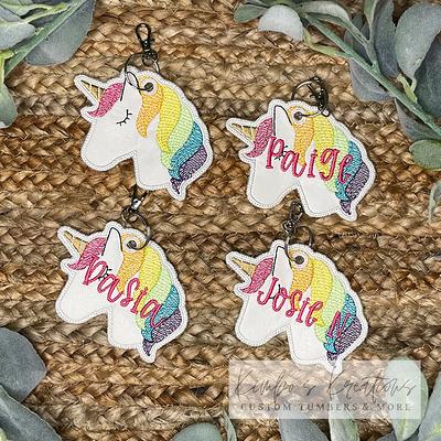 Unicorn and Rainbows name labels School name tags School 