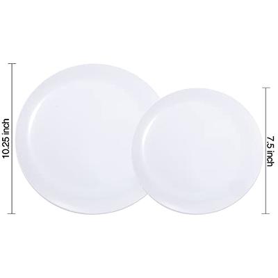 FLOWERCAT 60PCS Plates - Heavy Duty Plastic Plates Disposable for