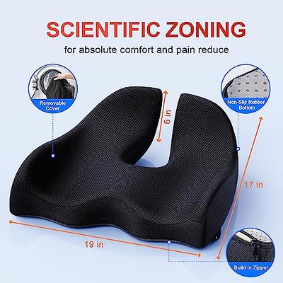 Benazcap X Large Memory Seat Cushion for Office Chair Pressure Relief  Sciatica