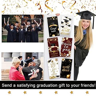 Graduation Cards 2024 Pack - 36 Pack Gold Foil and Envelopes - Bulk  Graduation 2024 Party Supplies - Grad Gift Greeting Cards - 6 Artist  Rendered