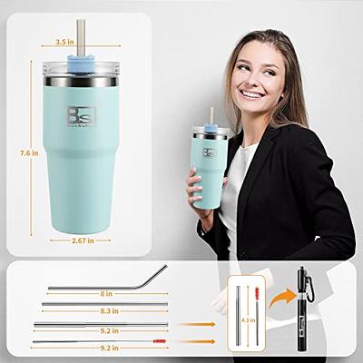 AQUAPHILE 30oz Stainless Steel Insulated Coffee Mug with Handle, Double  Walled Vacuum Travel Cup with Lid & Straw, Reusable Thermal Coffee Cup