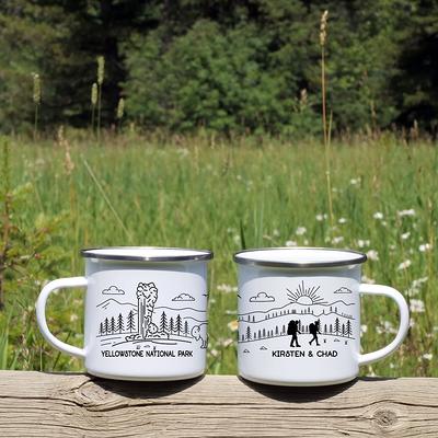 Custom Camping Mug, Insulated Mug, Adventure Mug, Hiking Camp Mugs, Metal  Coffee Mugs, Campfire Mug, Couples Coffee Gift, Coffee Gift 
