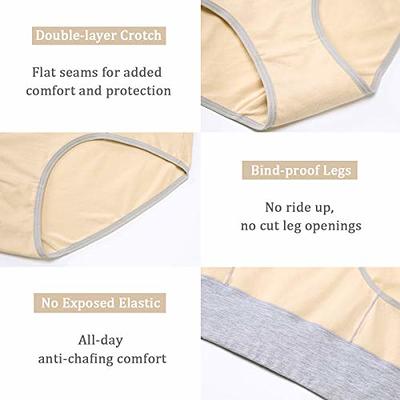 Wirarpa Women's High Waist Cotton Underwear 5 Pack | Full Coverage Soft  Briefs