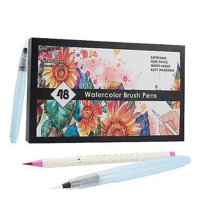 ARTEZA Real Brush Pens, Set of 12, Sea Tones, Blendable Watercolor Markers  and 1 Water Brush, Art Supplies for School, Home, and Office - Yahoo  Shopping