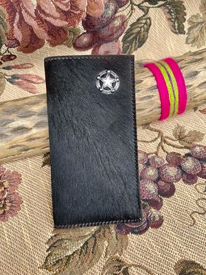 Western Cowboy Wallet Genuine Leather Bi-fold Short wallet for Men Star.