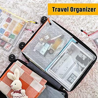 EOOUT 24pcs Mesh Zipper Pouch, Puzzle Bag For Organizing Storage, A4, Letter Size, File Bags For School, Board Games And Office Supplies