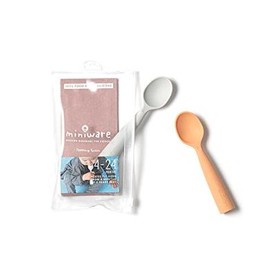 Simka Rose Silicone Baby Spoons - Self Feeding, 6 Months, First Stage Infant Spoons for Babies & Toddlers - Set of 6 BPA Free