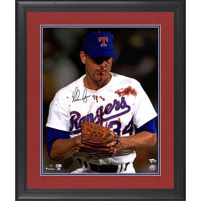 Nolan Ryan Signed Authentic Mitchell Ness Texas Rangers Stat