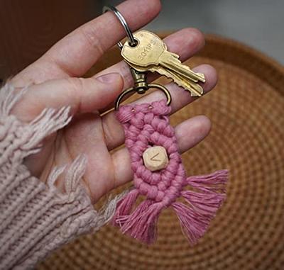  Macrame Daisy Flower Keychain Boho Handmade Charms Tassel  Accessories for Car Key Purse Backpack Gift for Party Favors Bridal Shower  Gift for her (Peony) : Handmade Products