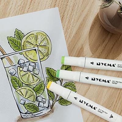 Double-sided alcohol markers in case 168 + stand