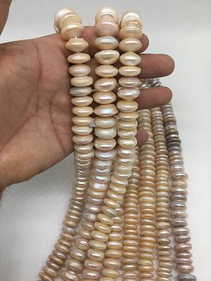 1-2mm Rice seed pearls, cultured freshwater small pearl strand, natural  colour peach oval shape tiny pearl bead wholesale PB732