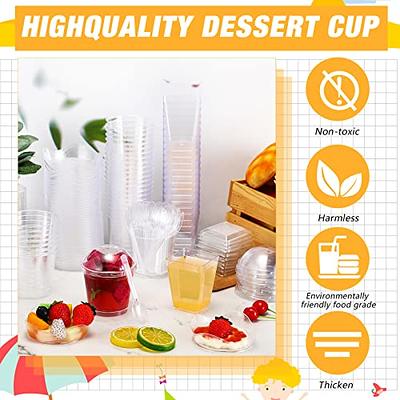 150 Pcs 3 oz Clear Mini Plastic Cups Disposable Ice Cream Bowls Appetizer  Cup