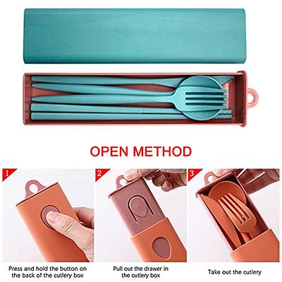 Ansukow 4-Piece Travel Utensils With Case, 18/8 Stainless Steel Reusable  Camping Silverware Set for Lunch Box, Dorm, Work, School, Picnic - Yahoo  Shopping