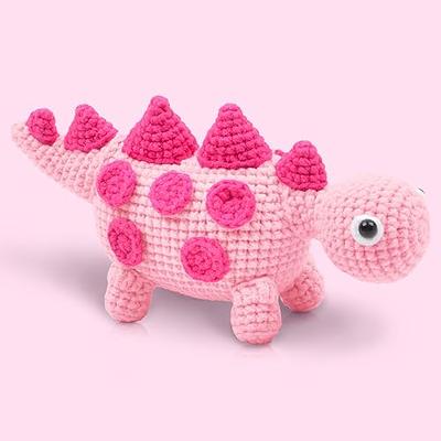 MaciRept Crochet Animal Kit,Crochet Starter Kit for Beginner,Cute Pink Dinosaur  Crochet Kit Complete Crochet Stater Kits Includes Yarn, Hook, Needles  Accessories - Yahoo Shopping