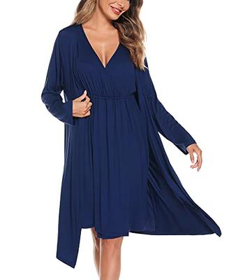 SWOMOG Women Maternity Nursing Robe Labor Delivery Dress