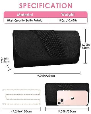 TINDTOP Clutch Purses for Women, Formal Evening Clutch Bags Shoulder Envelope Party Handbags Wedding Cocktail Prom Clutches