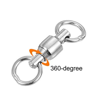 PATIKIL Ball Bearing Swivel, 10 Pack 103lb Carbon Steel Solid Welded Ring  Fishing Tackle Connector, Silver - Yahoo Shopping