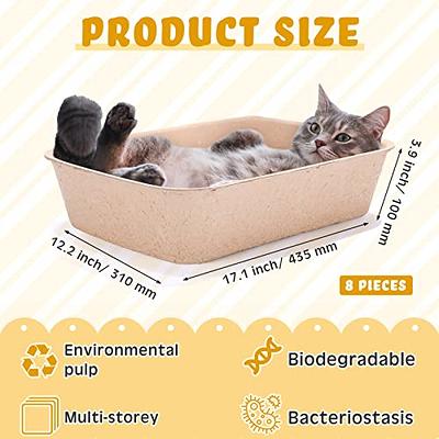 8 Pieces Disposable Litter Boxes for Cats Travel Litter Box, Degradable  Paper Disposable Cat Litter Tray Pan, Waterproof Portable 2 in 1 Kitten  Litter Box for Cat Pet Travel（17.1 x 12.2 x 3.9 Inch） - Yahoo Shopping