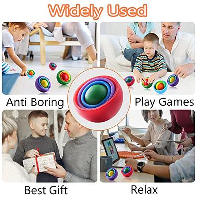  4PCS New Fidget Toys for Kids Teens Adults Fidget Gyro Toys  Hand Fidget Spinner Gyro fidget gyroscope toys Relief Sensory Toys for Boys  Exercise Finger Flexibility Gift Ideas for Girls Men